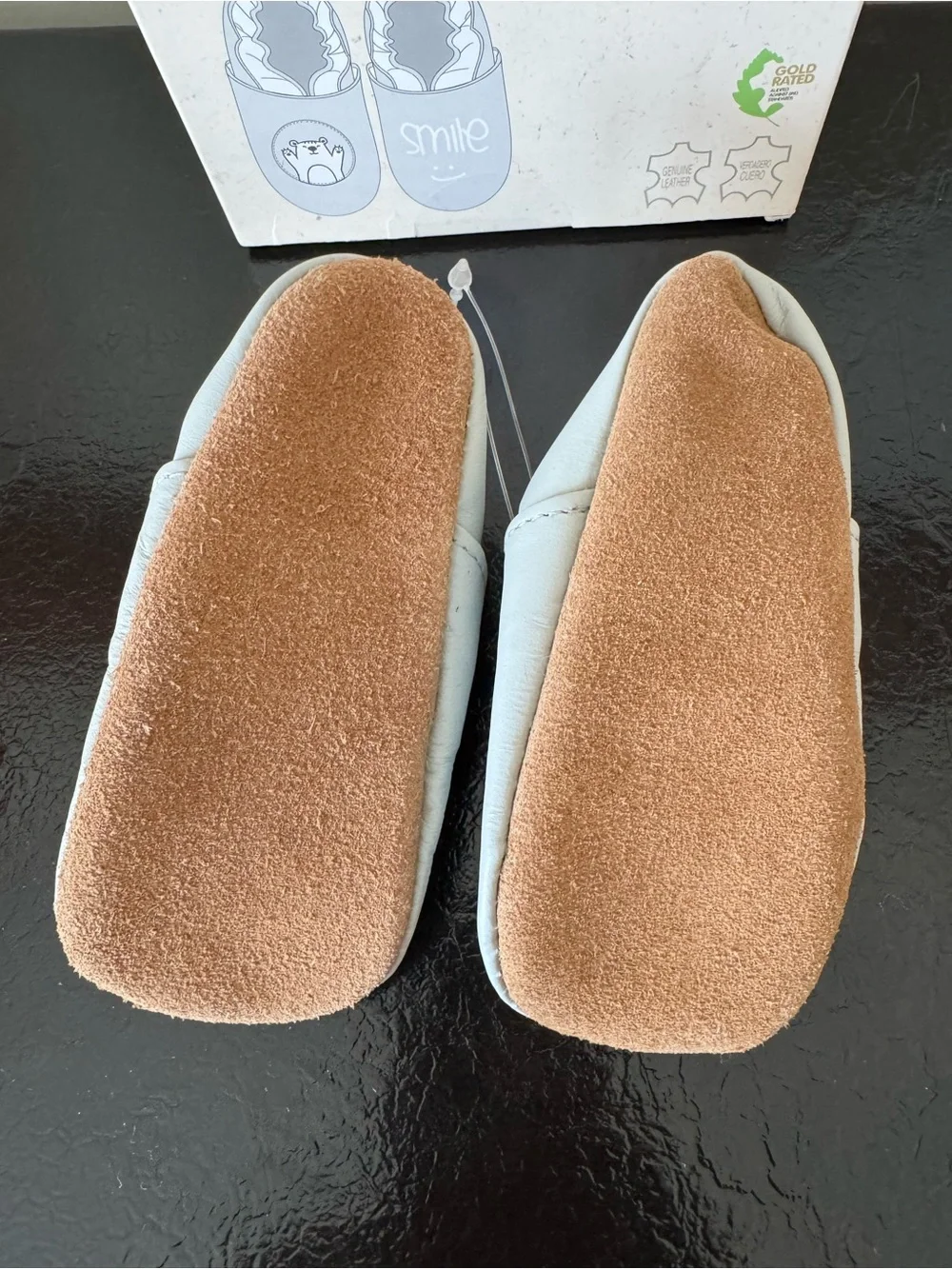 Lupilu Pure Collection Baby LEATHER CRIB SHOES NWT US sz 5/5.5, EUR sz 20/21